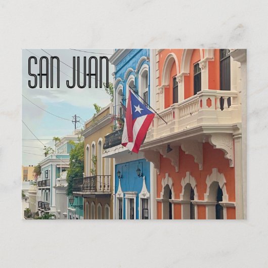 San Juan Puerto Rico Old San Juan Briefkaart (Voorkant)