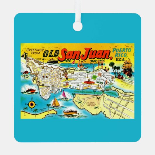 San Juan Puerto Rico Ornament (Achterkant)