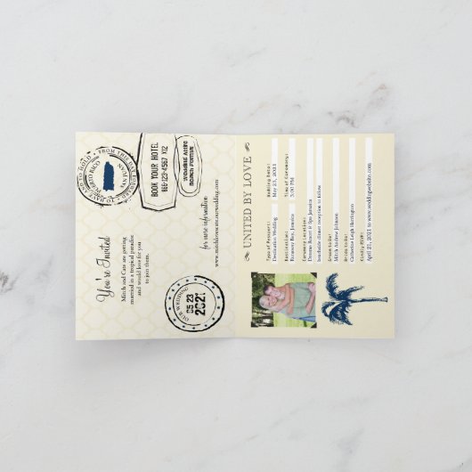 San Juan Puerto Rico Palmboom Trouwpas Huwelijk (Binnen)