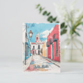 San Juan Puerto Rico Reizen Briefkaart (Staand voorkant)