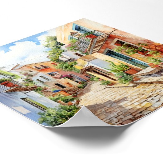 San Juan Puerto Rico reizen kunst aan de muur Poster (Hoek)