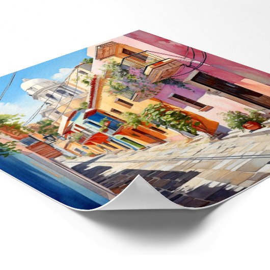 San Juan Puerto Rico reizen kunst aan de muur Poster (Hoek)