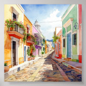 San Juan Puerto Rico reizen kunst aan de muur Poster (Voorkant)