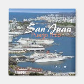 San Juan Puerto Rico Reizen Souvenir Koelkast Magn Magneet (Voorkant)