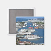 San Juan Puerto Rico Reizen Souvenir Koelkast Magn Magneet (Voorkant / Achterkant)