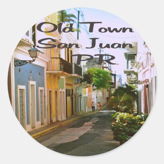 San Juan Puerto Rico Ronde Sticker (Voorkant)
