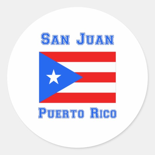 San Juan Puerto Rico Ronde Sticker (Voorkant)