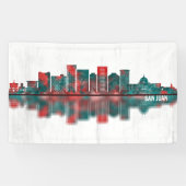 San Juan Puerto Rico Skyline Spandoek (Horizontaal)