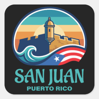 San Juan Puerto Rico Vierkante Sticker