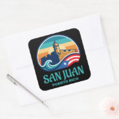 San Juan Puerto Rico Vierkante Sticker (Envelop)
