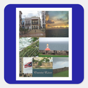 San Juan, Puerto Rico Vierkante Sticker