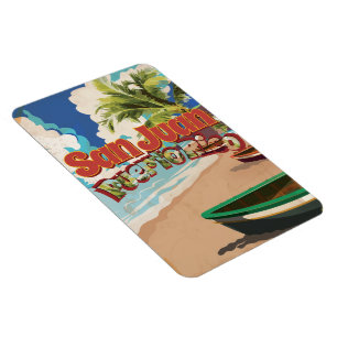 San Juan Puerto Rico Vintage Travel Poster Magneet