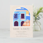 San Juan Puerto Rico Wedding Save The Date (Staand voorkant)