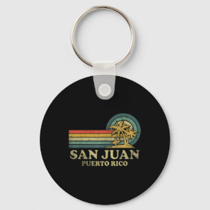 San Juan-strand Puerto Rico Gezinsvakantie Vintage Sleutelhanger
