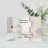 San Juan Street Lamp Wedding Products RSVP Kaartje (Staand voorkant)