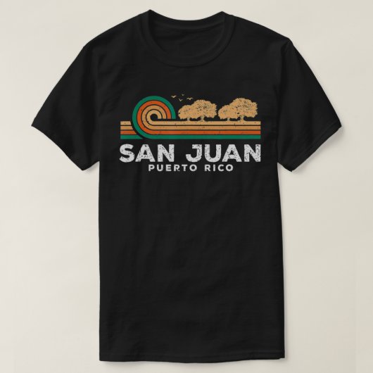 San Juan Sunset Puerto Rico Souvenir T-shirt (Design voorkant)
