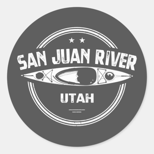 San Juan, Utah Ronde Sticker (Voorkant)