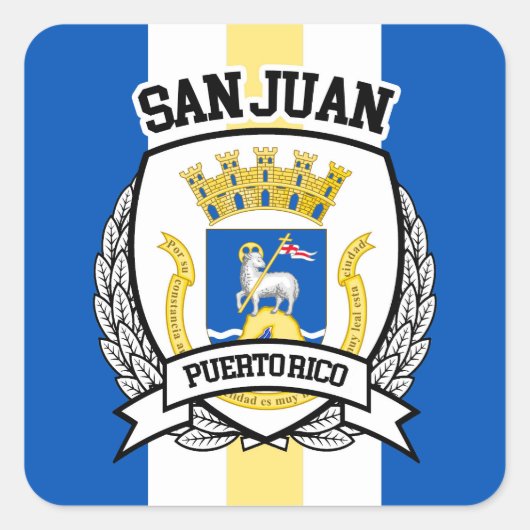 San Juan Vierkante Sticker (Voorkant)