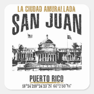San Juan Vierkante Sticker