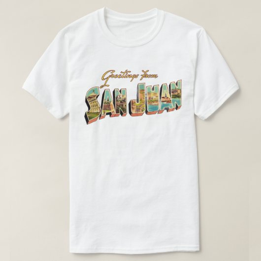 San Juan Vintage Greeting T Shirt (Design voorkant)