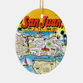 San Juan Vintage Kaart Ornament (Rechts)