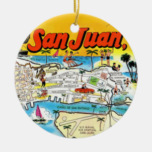 San Juan Vintage Kaart Ornament