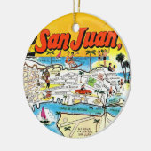 San Juan Vintage Kaart Ornament (Links)