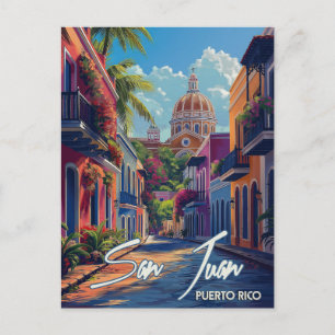 San Juan Vintage Reizen Briefkaart