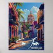 San Juan Vintage Reizen Poster (Voorkant)