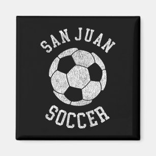 San Juan Voetbal Retro Versleten 90's Vintage Magneet