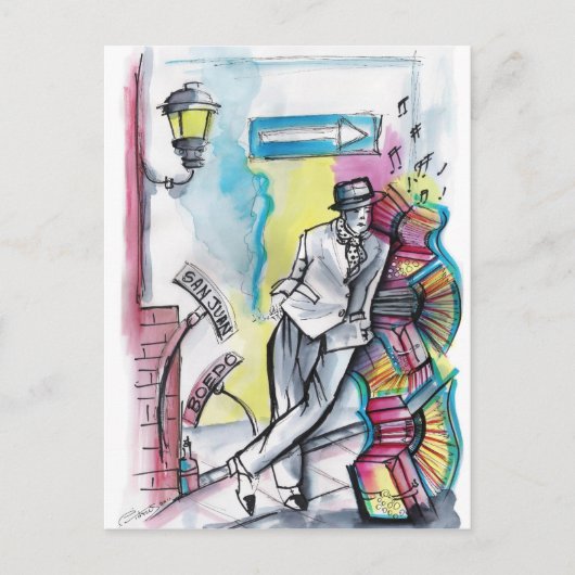 San Juan y Boedo - El compadrito Briefkaart (Voorkant)