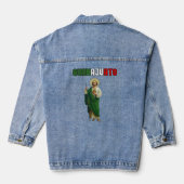 San Judas Guanajuato Mexico St Jude Thaddeus San J Denim Jacket (Achterkant)