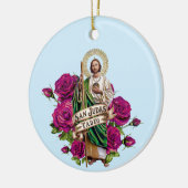 San Judas Tadeo Keramisch Ornament (Links)