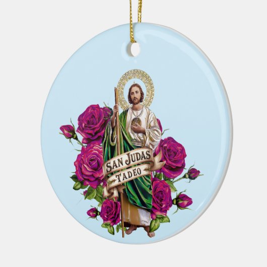 San Judas Tadeo Keramisch Ornament (Links)