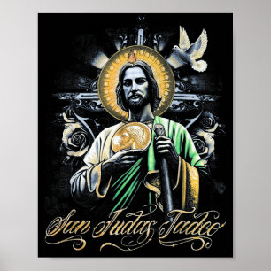 San Judas Tadeo Religieuze Kunst Katholieke Heilig Poster