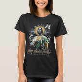 San Judas Tadeo Religious Art Catholic Saints Desi T-shirt (Voorkant)
