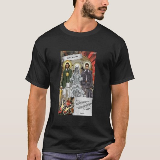 San Judas Tadeo Santa Muerte Malverde T-shirt (Voorkant)