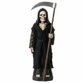 San La Muerte Saint Death Black Robe 2D Statue Staand Fotobeeldje