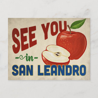 San Leandro California Apple - Vintage Travel Briefkaart