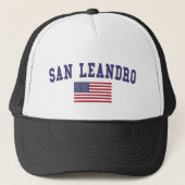 San Leandro US-vlag Trucker Pet (Voorkant)