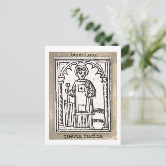 San Lorenzo, Bless this Kitchen Briefkaart (Staand voorkant)