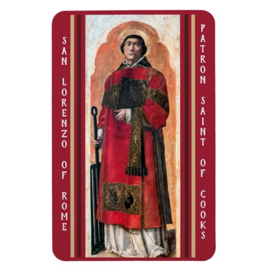 San Lorenzo Lawrence Rome, Patron Saint of Cooks Magneet (Verticaal)