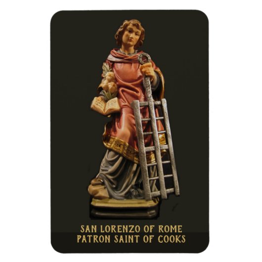 San Lorenzo van Rome, Patron Saint of Cooks Magneet (Verticaal)
