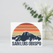 San Luis Obispo Bergzonsondergang Briefkaart (Staand voorkant)