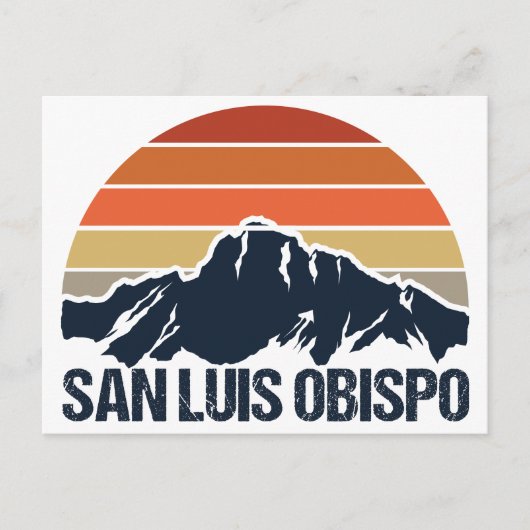 San Luis Obispo Bergzonsondergang Briefkaart (Voorkant)