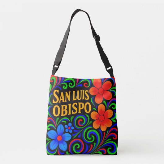 SAN LUIS OBISPO BLOEMIGE CANVAS TAS. CROSSBODY TAS (Achterkant)