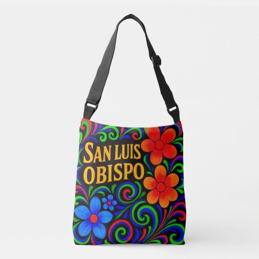 SAN LUIS OBISPO BLOEMIGE CANVAS TAS. CROSSBODY TAS (Voorkant)