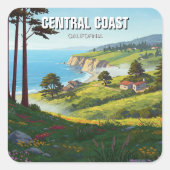 San Luis Obispo California Central Coast Vierkante Sticker (Voorkant)