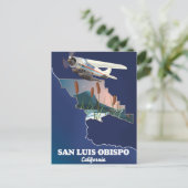 San luis obispo California map Briefkaart (Staand voorkant)