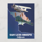San luis obispo California map Briefkaart (Voorkant)